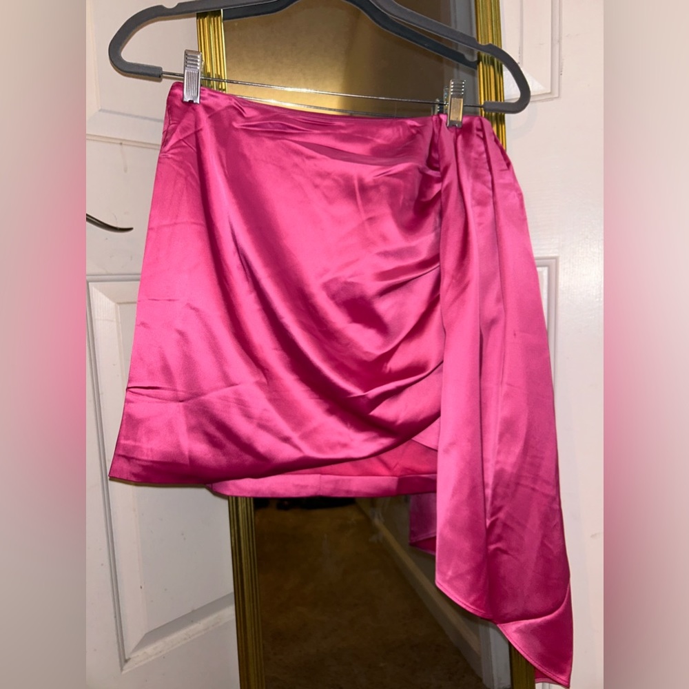 Pink Silk Skirt